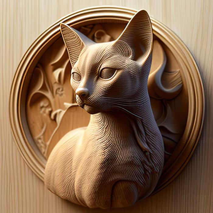 3D model Tonkinese cat (STL)